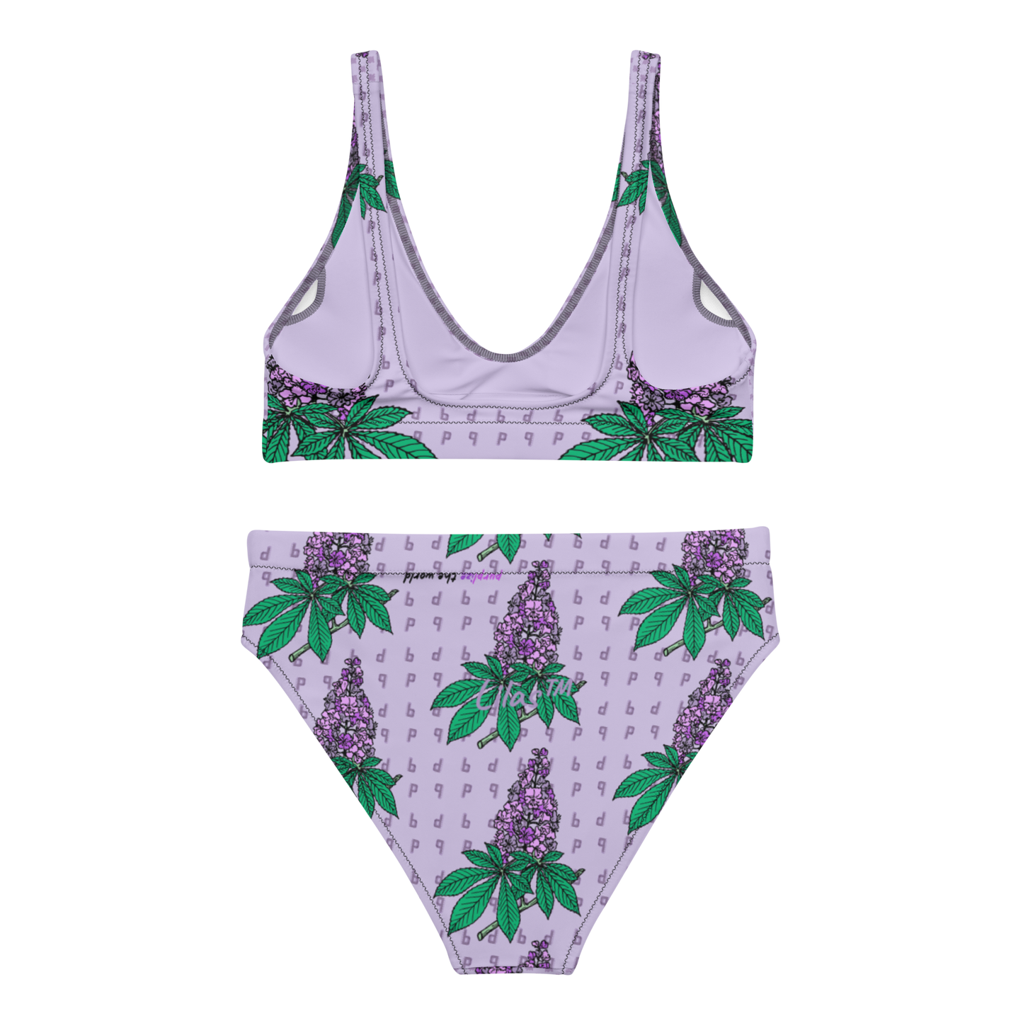 Maillot de bain 2 pièces écologique Pop - Lilas™ - The Brand PlusDePurp.©