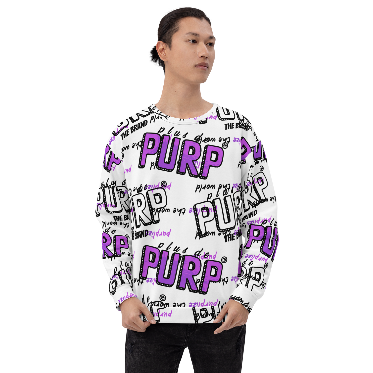 Sweat unisexe PURPP Blanc - Purplize Deluxe™ - The Brand PlusDePurp.©