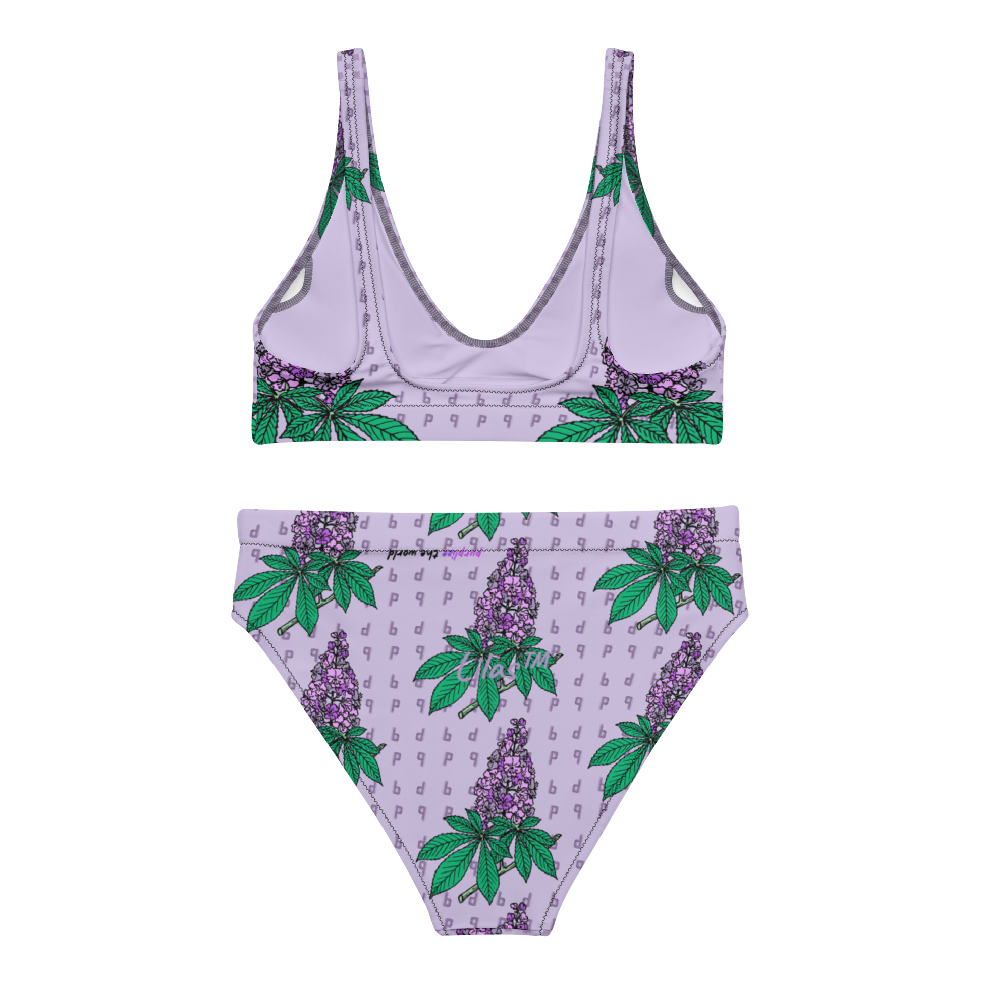 Maillot de bain 2 pièces écologique Pop - Lilas™ - The Brand PlusDePurp.©