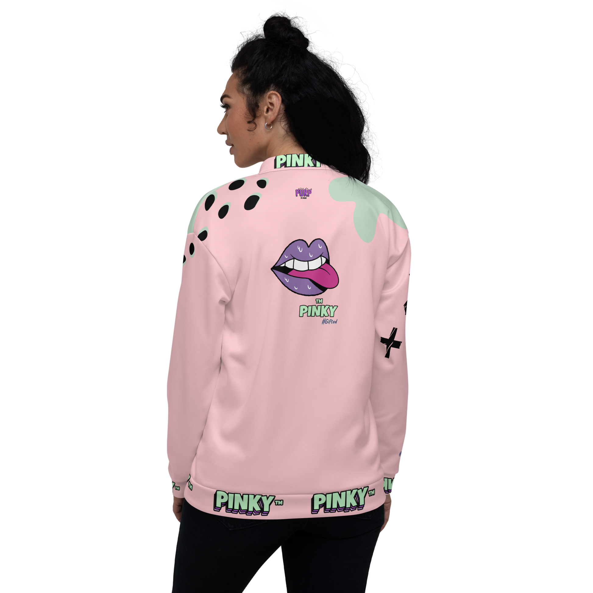 Bomber unisexe - PALM & CHILL - Pinky™ - The Brand PlusDePurp.©