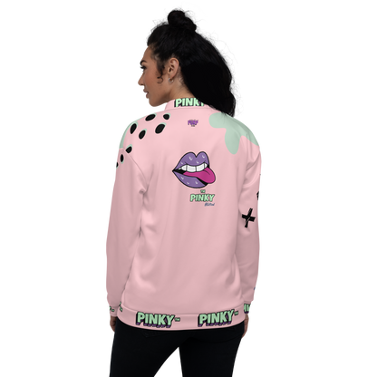 Bomber unisexe - PALM & CHILL - Pinky™ - The Brand PlusDePurp.©