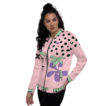 Bomber unisexe - PALM & CHILL - Pinky™ - The Brand PlusDePurp.©