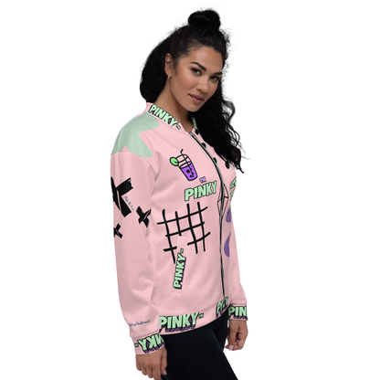 Bomber unisexe - PALM & CHILL - Pinky™ - [PlusDePurp - The Brand]